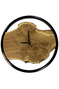 Эксклюзивные часы из массива в металлической рамке