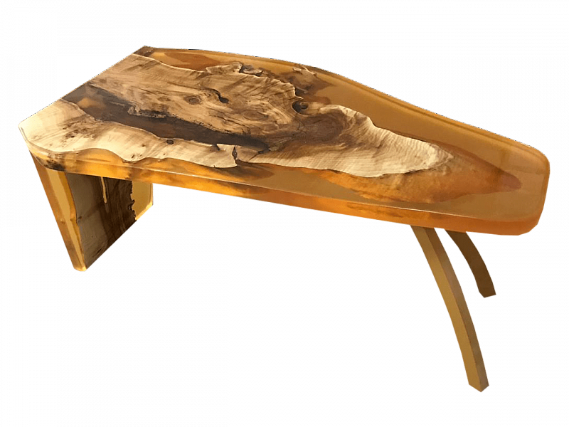 Эксклюзивный столик в янтарной заливке